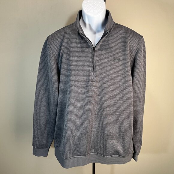 Under Armour Men's gray ColdGear 1/2 zip golf Jacket pullover XL Mint Condition - Picture 2 of 8